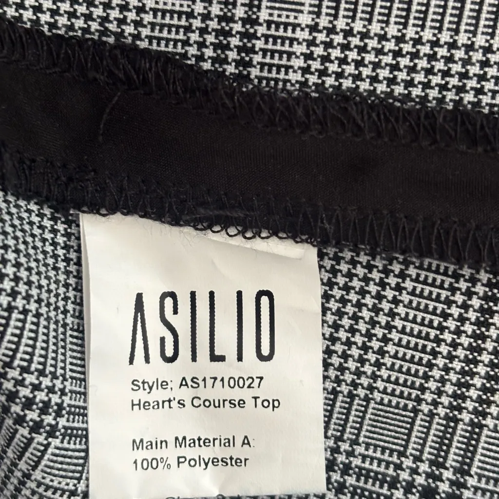 Asilio  Black and White Patterned Top - Image 9