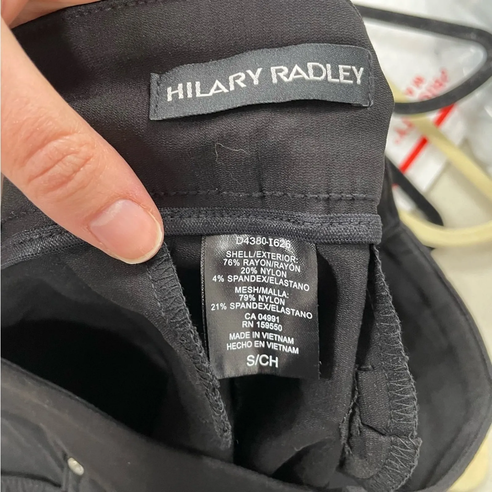 Hilary Radley Black High Rise Slim Fit Ankle Length Ponte Dress Pants Womens S - Image 9