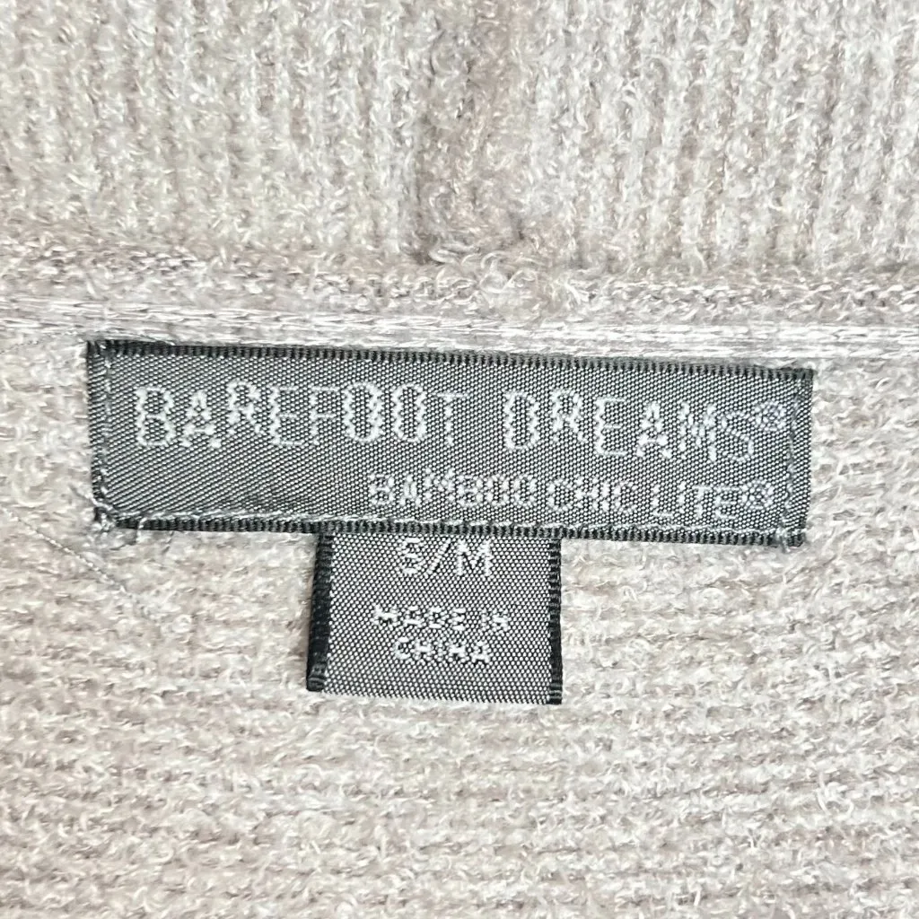 Barefoot Dreams Bamboo Chic Lite Grey Open Front Long Cozy Cardigan Sweater S/M - Image 6