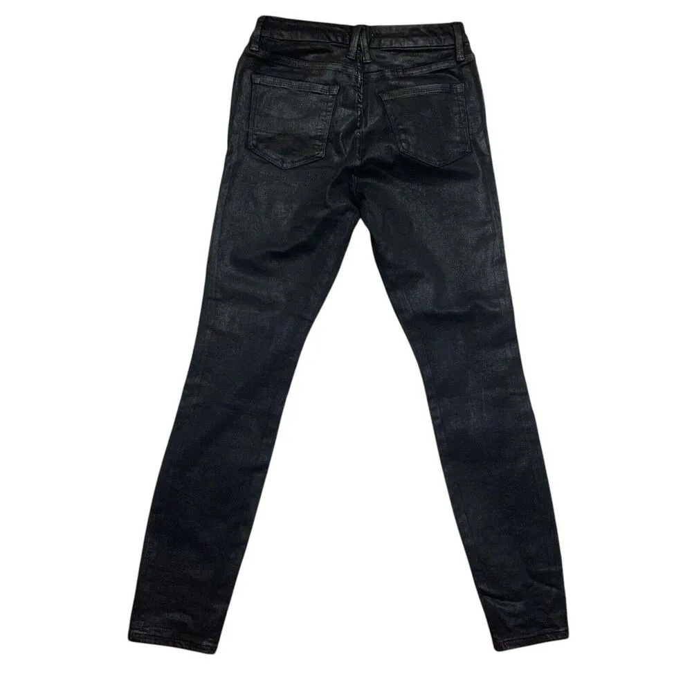Women Jeans Sz 8/29 Good Legs Black Skinny Sculpting Shiny GAGL001 - Image 2