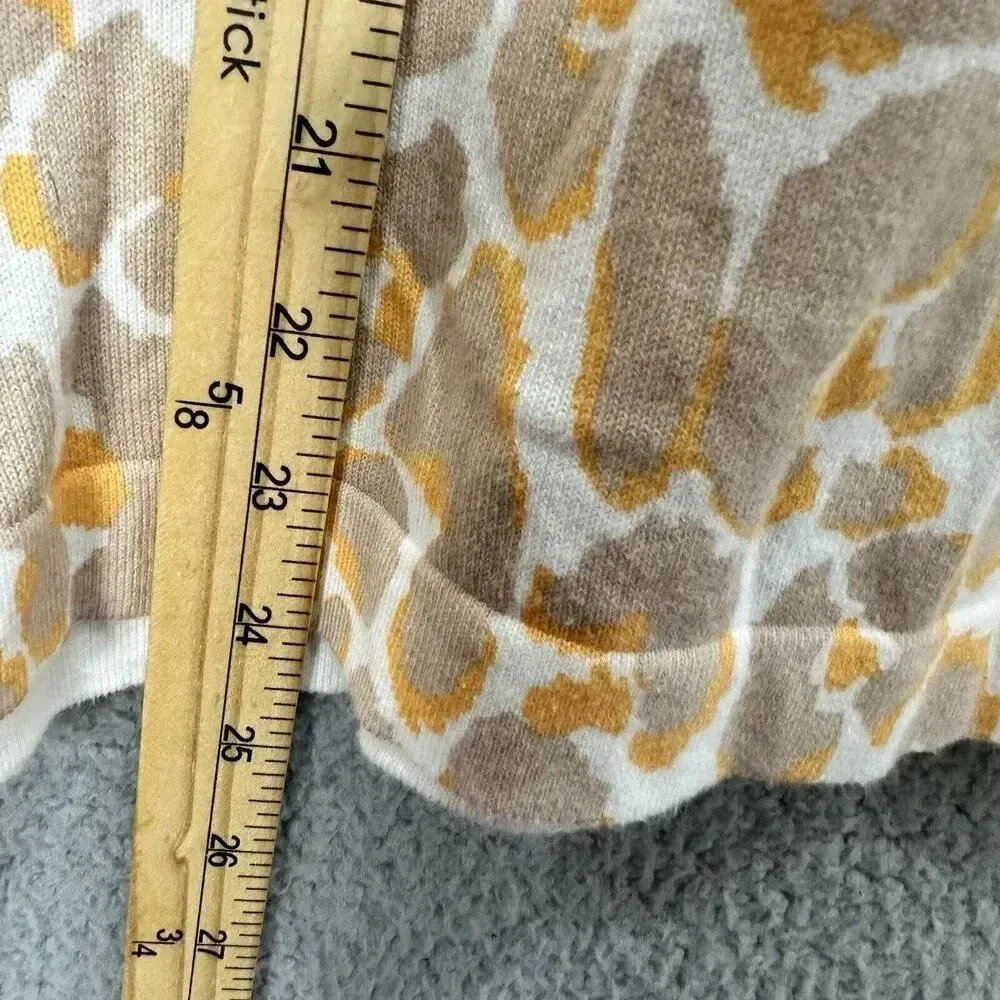 Real Clothes Saks Fifth avenue knit top 1X animal print luxury preppy‎ boho - Image 5