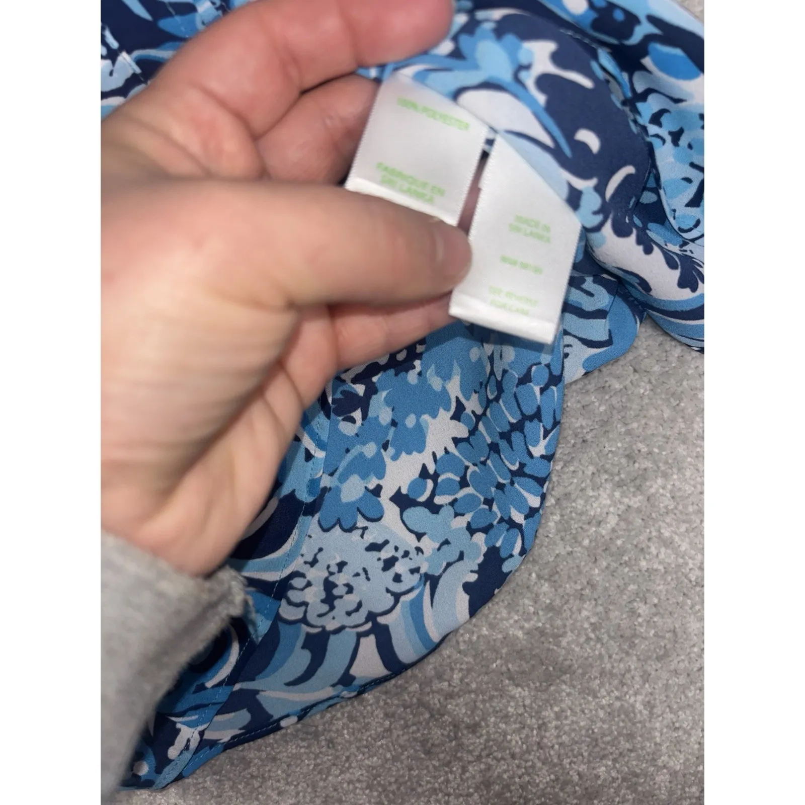 Lilly Pulitzer Joan Top Resort White Blue Mermazing - XXS - Image 7