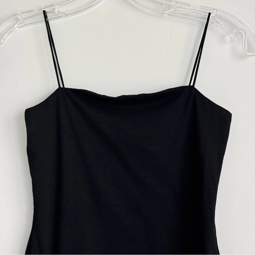 Showpo Black Spaghetti Strap Dress LBD Size 2 - Image 5