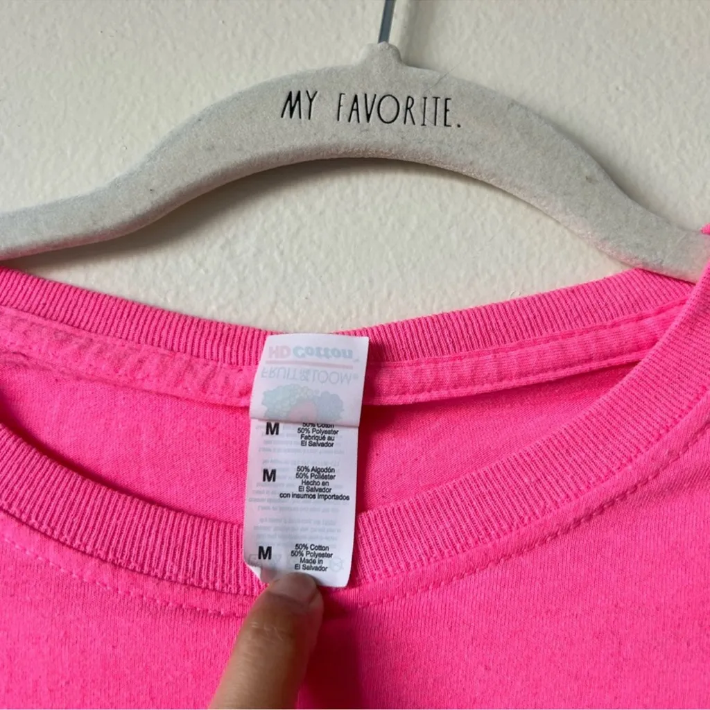 NWOT Medium Creighton Bluejays Promotion Hot Pink Tshirt Basketball 100% Cotton - Image 2