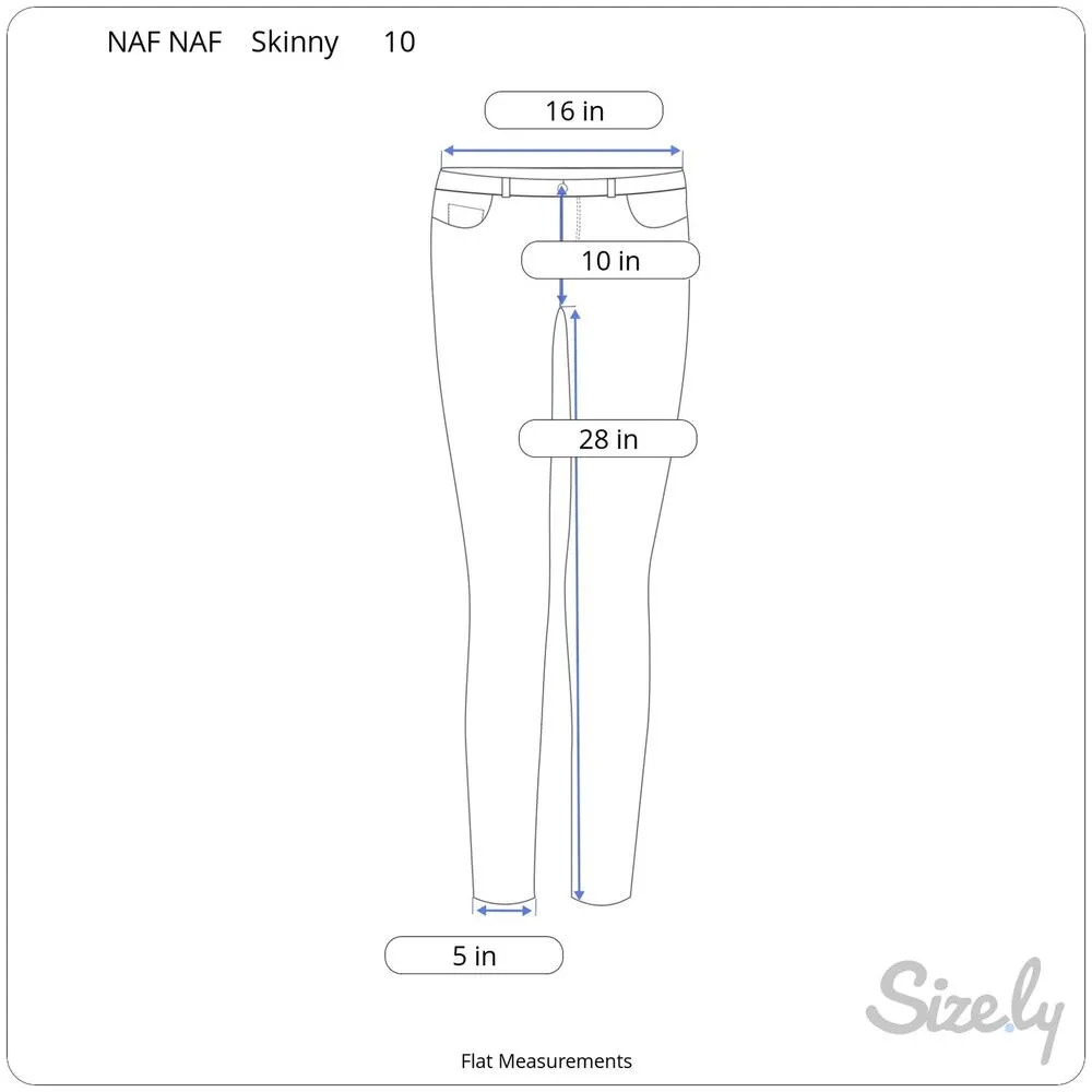 NAF NAF Paris Push Up Mid Rise Jeans 10 Blue - Image 5