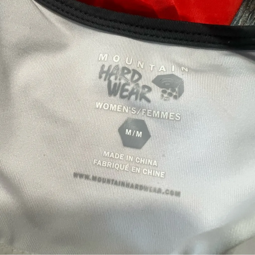 Mountain Hardwear Red Black Athletic Top medium built in sports bra - Image 6