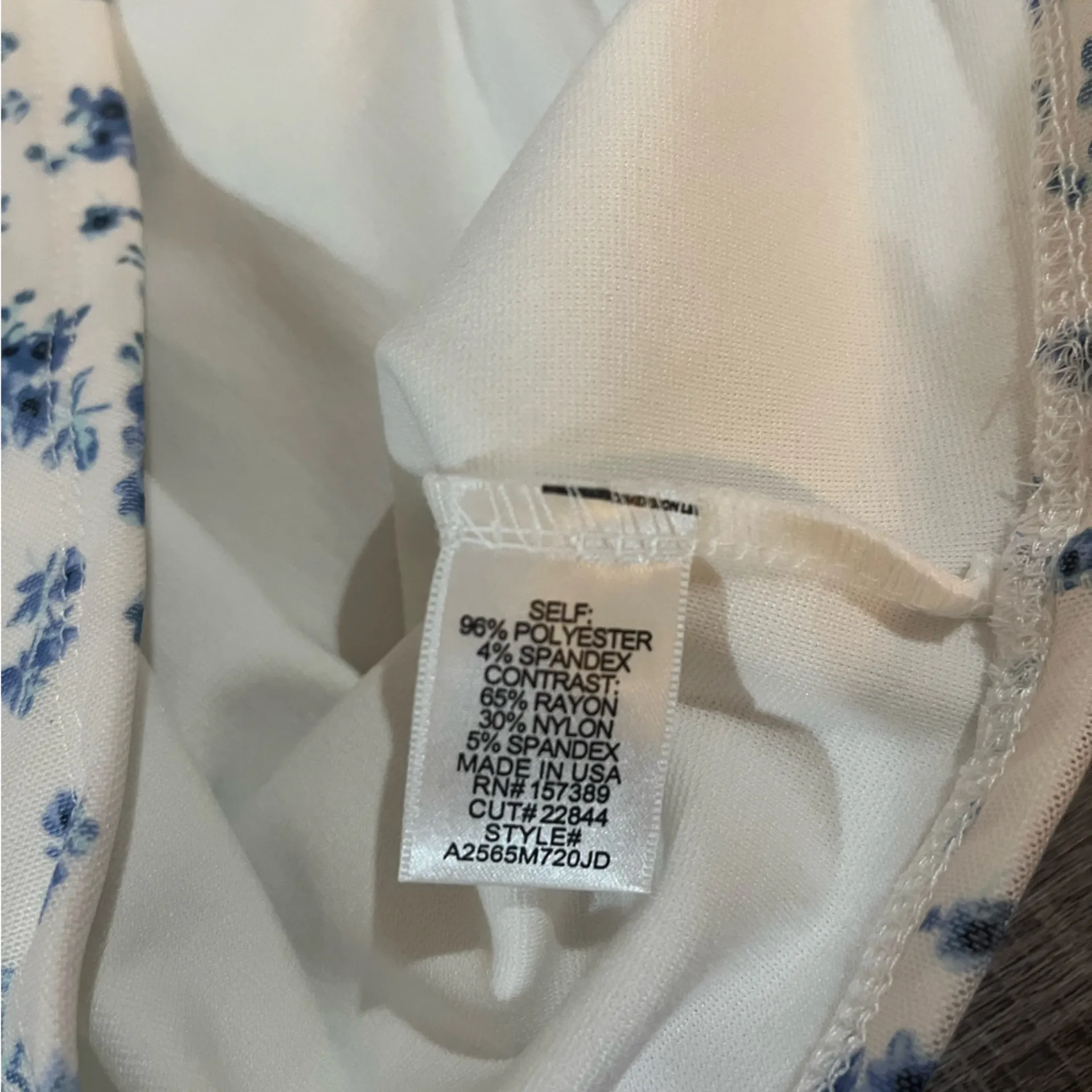 ORIGINALITY floral rosette tube top Blue Size XL - Image 5