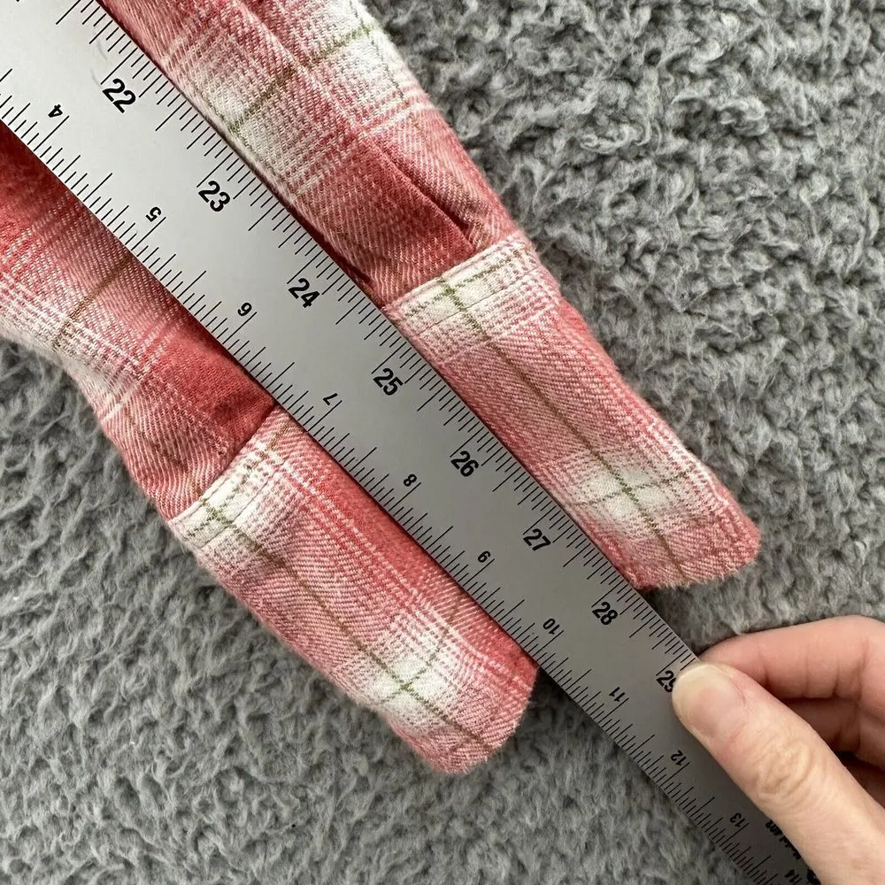 Carhartt‎ Pearl Snap Button Up Plaid Flannel Shirt Western Rodeo Cowgirl Women S - Image 7