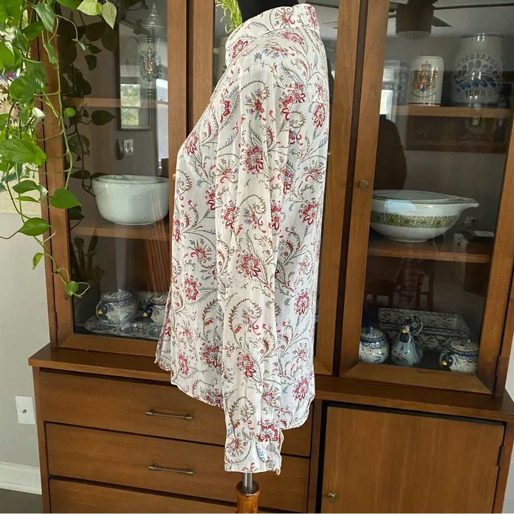 Pendleton  Paisley Floral Pearl Snap Button Down Shirt - Image 6