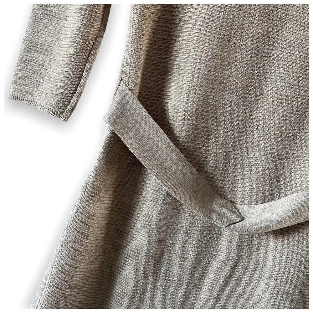 White House Black Market Back Belt Detail Tunic Side Slit Sweater XSP - Image 4