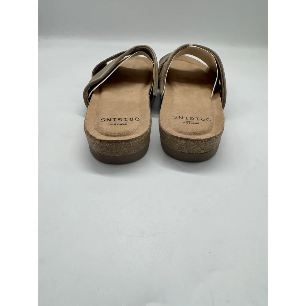 NWB Earth Origins Lexi Sandals Women's 9.5M Sedona Brown Suede Flats - Image 6