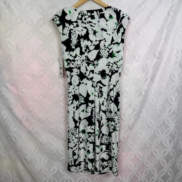 Lauren Ralph Lauren Floral Faux Wrap Jersey Sheath Spring Dress Size‎ 8 NWT - Image 14