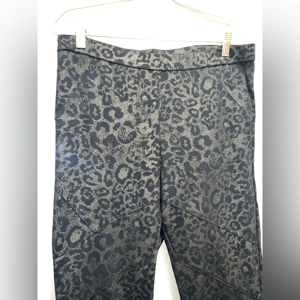 Free People Black Leopard Leggings - Image 3
