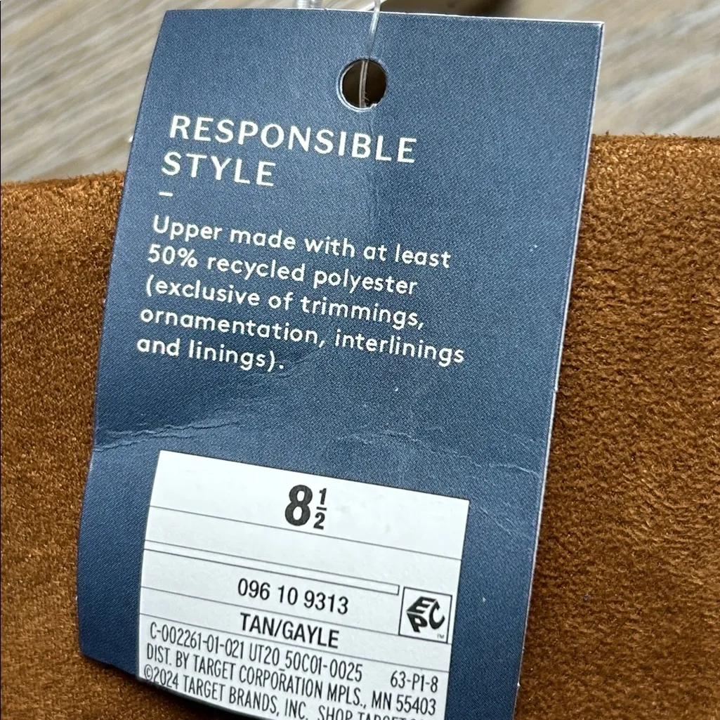 Universal Thread “Gayle” Western Faux-Suede Ankle Boots – Tan – Size 8.5 - Image 11