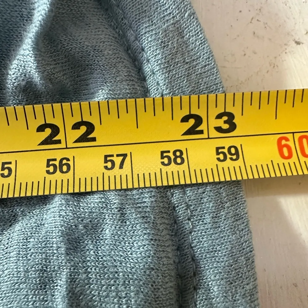 Lou Grey Shirt Womens M Linen Tank Top Asymmetrical Light Blue Scoop Neck - Image 6