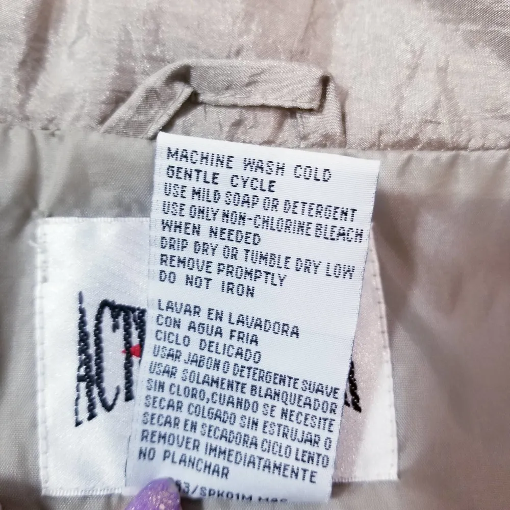 Retro Active Frontier Quilted Iridescent Bomber Jacket Size M - Image 11