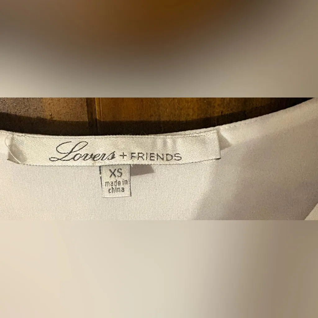 Lovers + friends Blue and White Floral Long Sleeve romper - Image 2