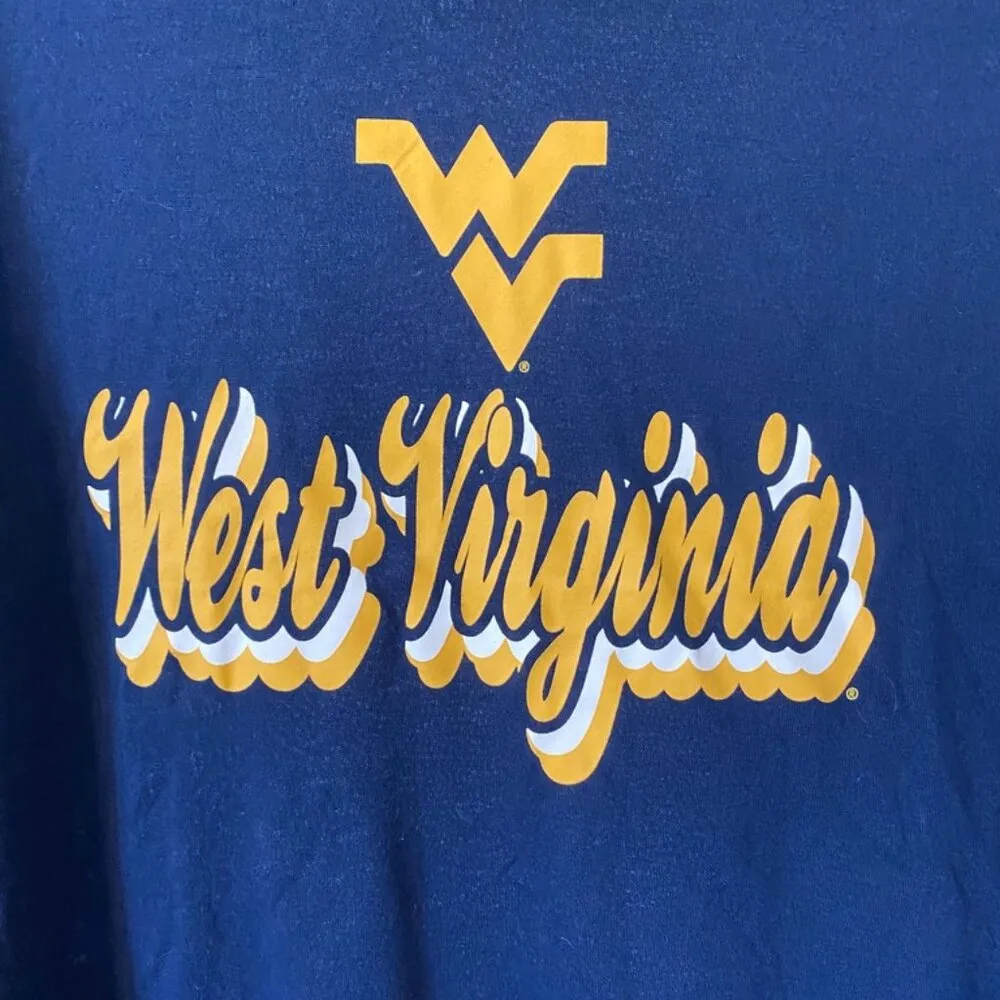 WVU West Virginia University Concepts Sport Women's Tee Shirt, Large Blue - Image 2