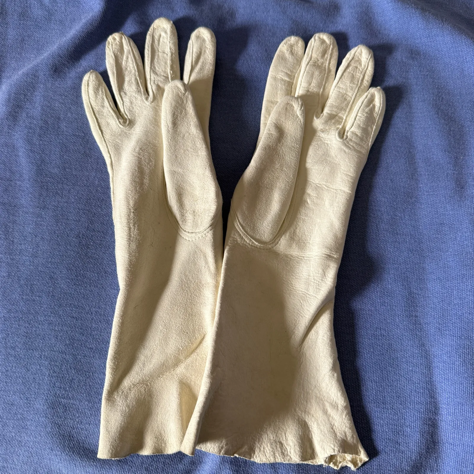 50s Vintage White Washable Doeskin Mid - Image 3