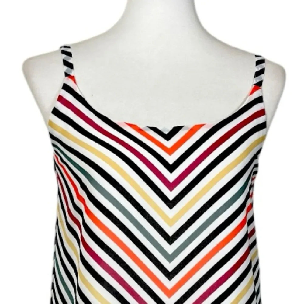 Cabi Tank Top #5043 Black White Pink Chevron Stripe Linea Tank Women’s Size XS - Image 6