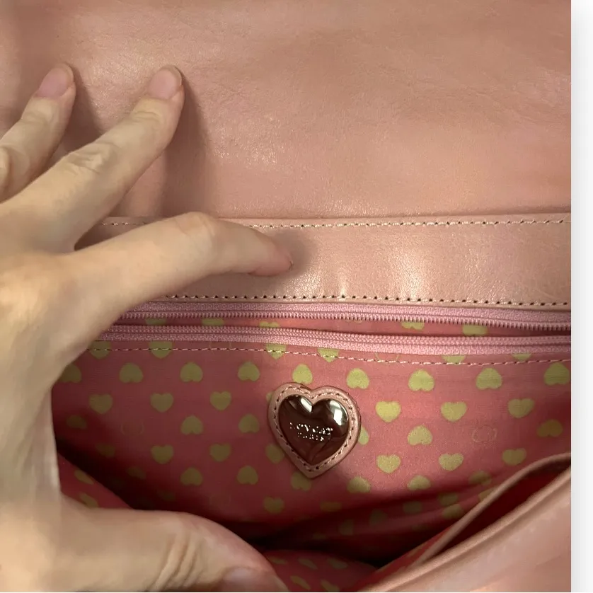 Y2k romantic ruffle Love cat leather shoulder bag Valentine’s edition Pink - Image 7