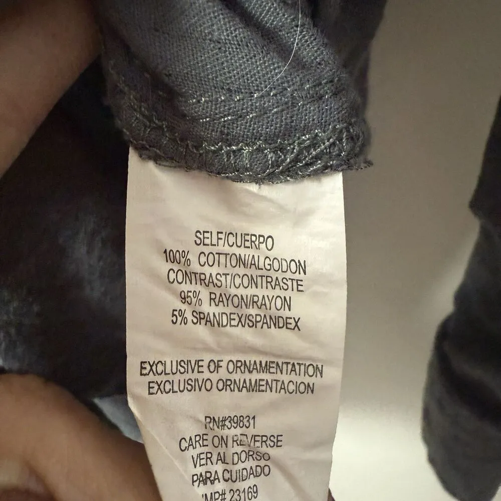 Vintage Y2K Babydoll Top Womens Large Western Festival Cottage Ruffle Boho Snaps - Image 5