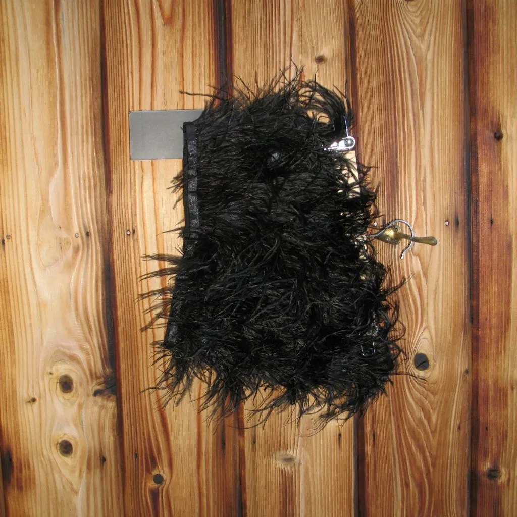 NWT En Saison Feather Trim Top Black Size XS - Image 4