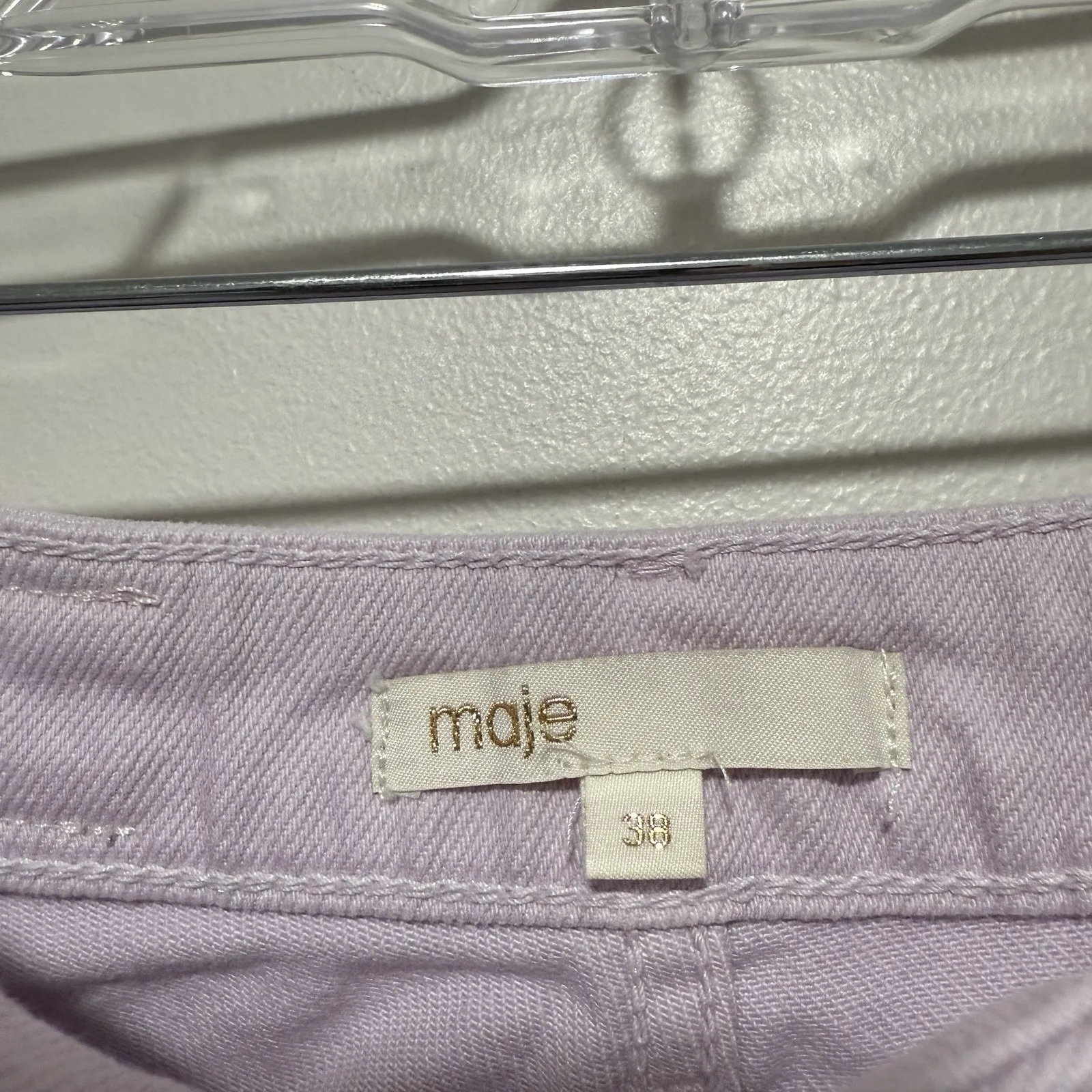 Maje Perry Straight Leg High Rise Parma Purple Jeans Size 38 - Image 5