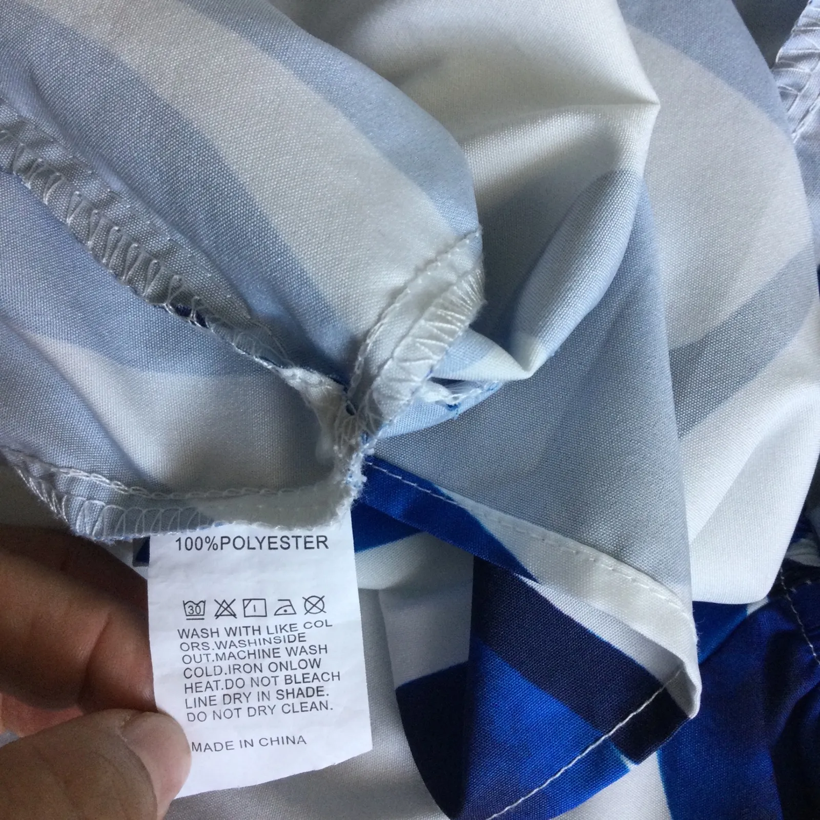 Womens White Blue Floral‎ Print Off Shoulder Cutout Maxi Dress size S - Image 7