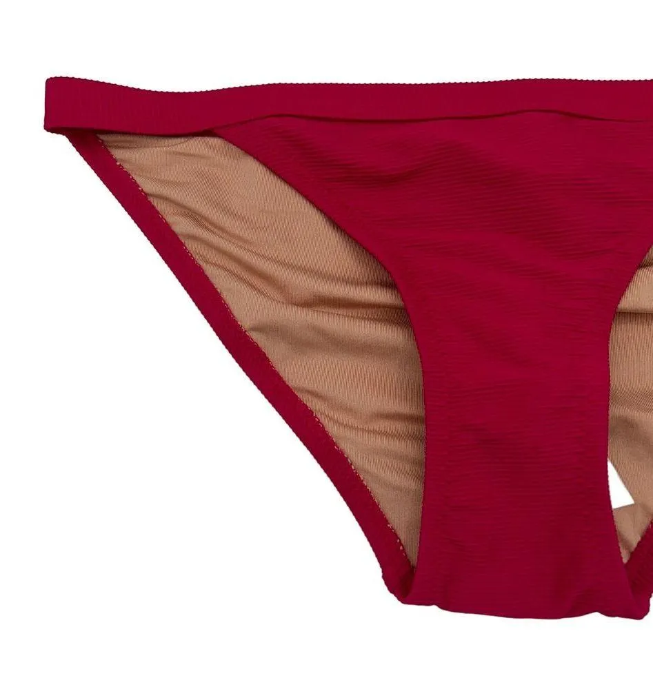 NWT J. Crew Fuchsia Pink Ribbed Hipster Bikini Swim Bathing Suit Bottom Medium - Image 3