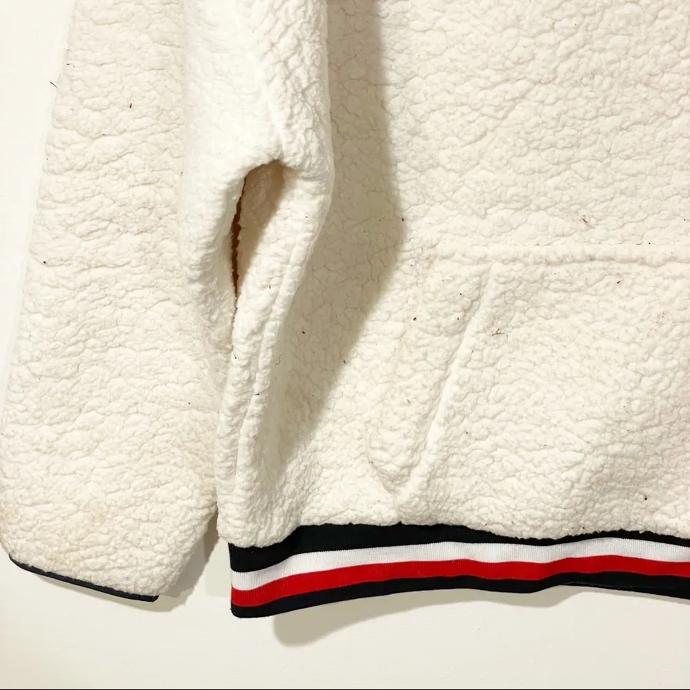 Tommy Hilfiger Tommy Sport Large Sherpa Fleece Pullover Quarter Zip Sweatshirt - Image 4