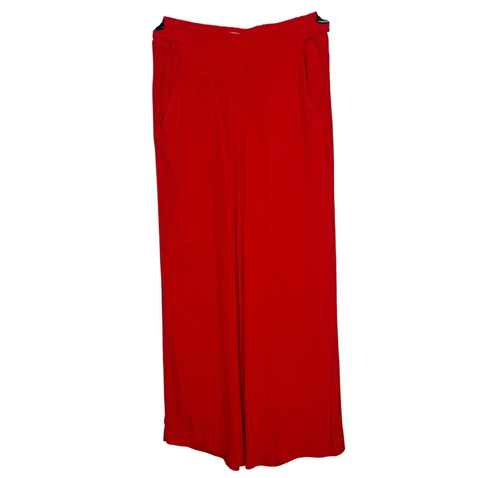 Wilfred Aritizia Red Wide Leg Crop Pants Tie in the Back Small Elastic Waist - Image 3