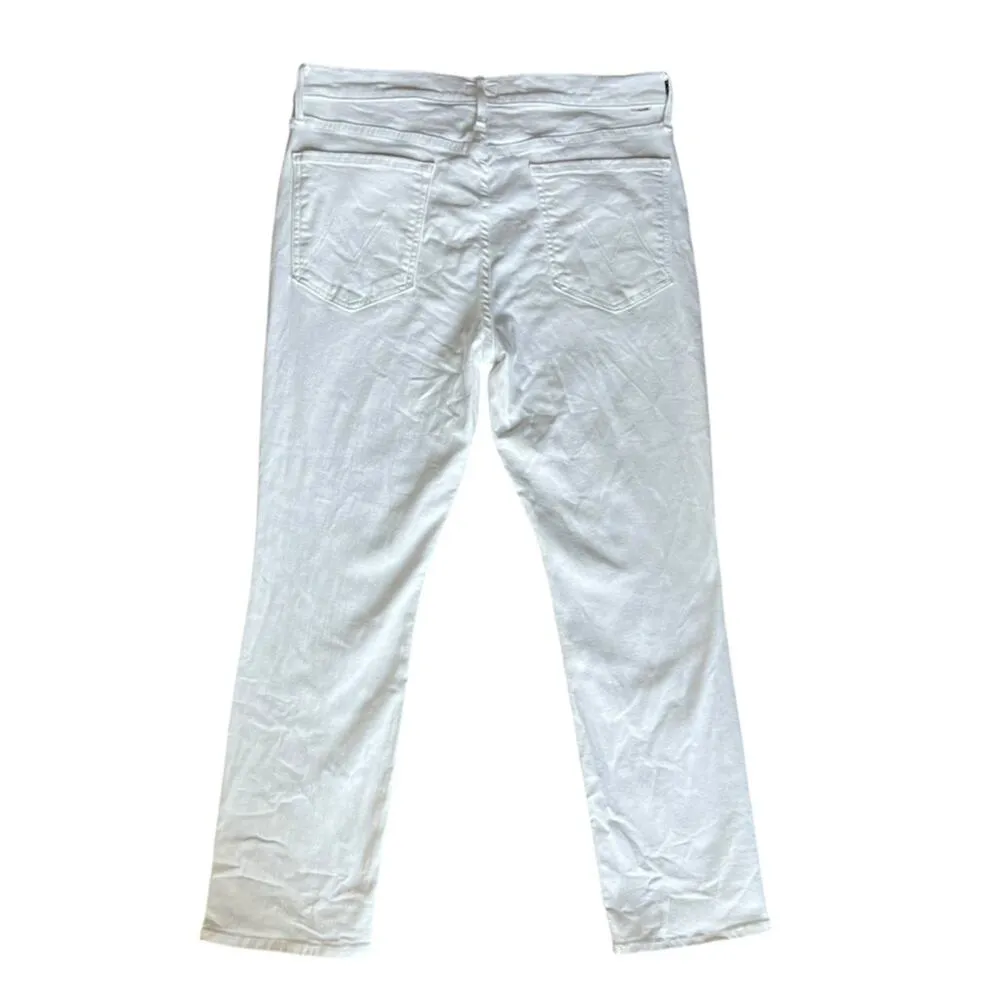 Mother Jeans Women’s The Mid Rise Dazzler Ankle White Fairest Of Them All Jeans Size 34 - Image 7