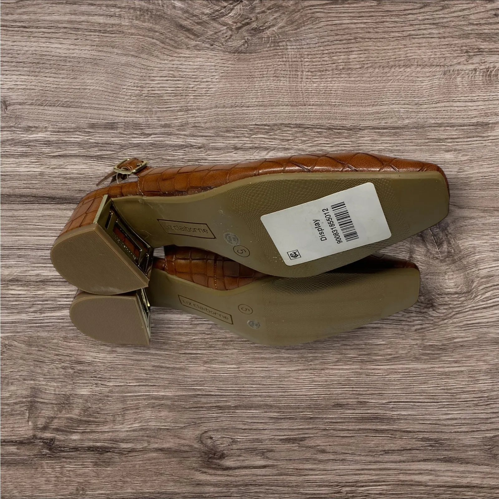 Brand New Liz Claiborne Women's Size 5 Brown Faux Slingback Heels Pumps - Image 7