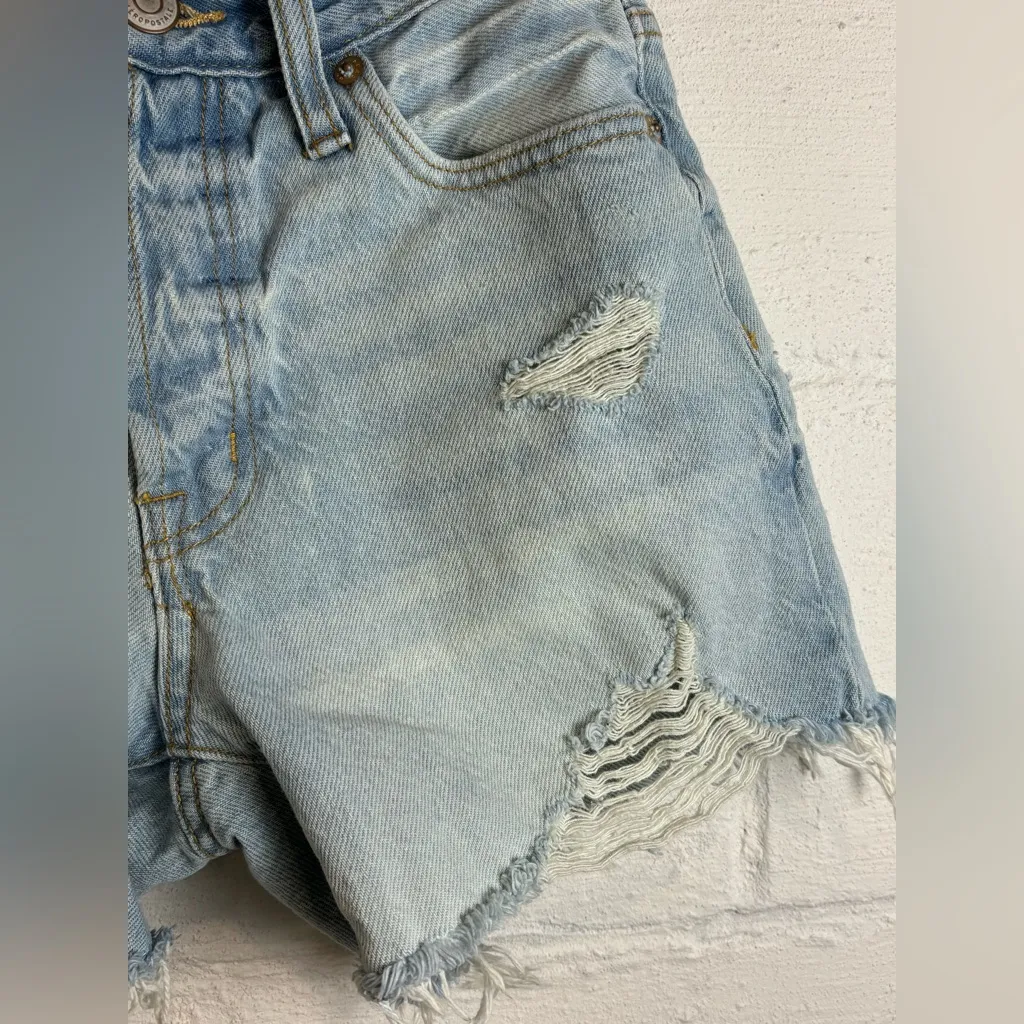 Aeropostale Denim Distressed 90’s High Rise Cut Off Grunge Summer Jean Shorts - Image 2