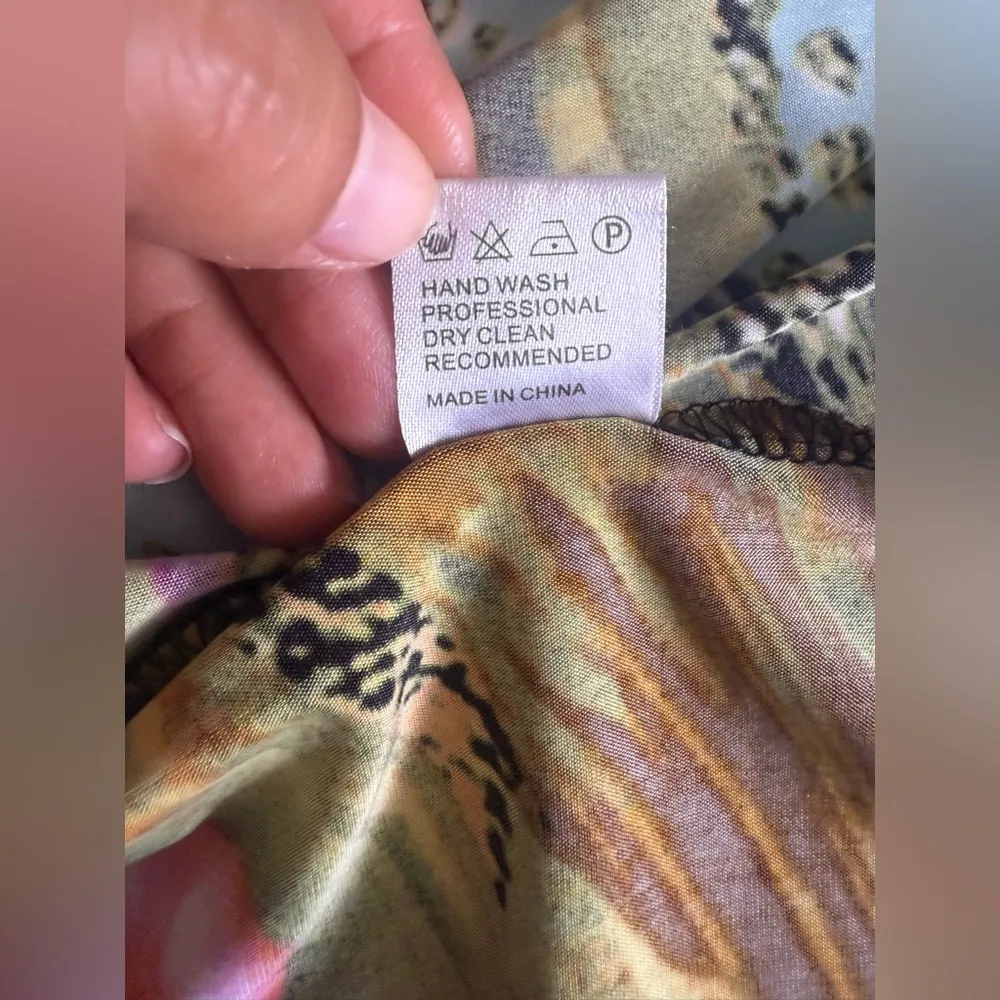 MORE FEEL FLORAL MAXI PLUS SIZE DRESS 4XL BOHO BOHEMIAN SUMMER BLUE - Image 8