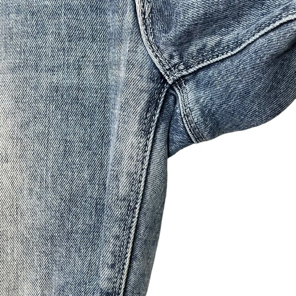 RTA Madrid Distressed Skinny Jeans Midtown Blue Raw Hem Women’s Size 26 - Image 6