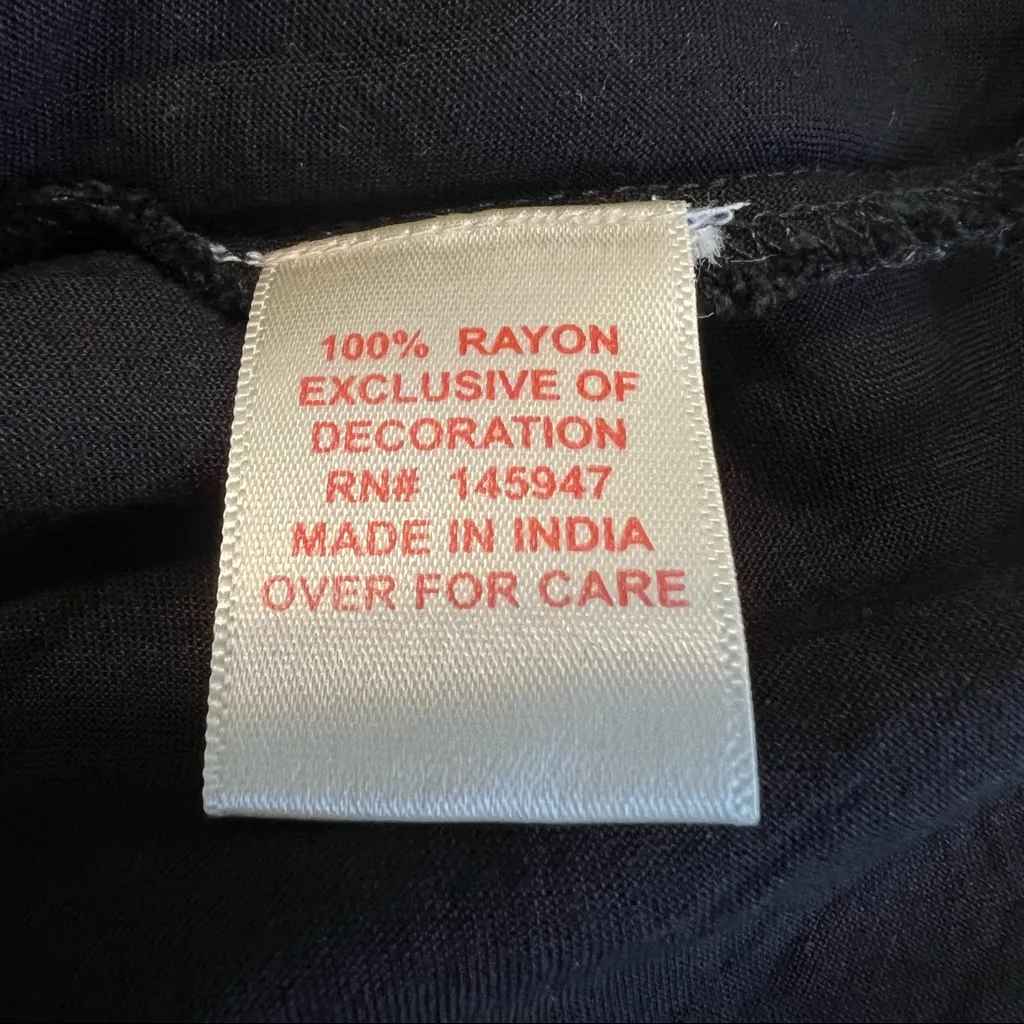 True Destiny black sheer embroidered dress S - Image 12