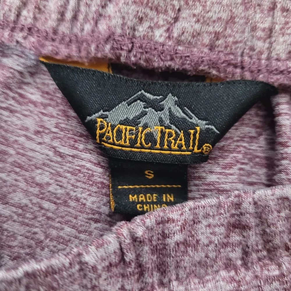 Pacific Trail Cozy Drawstring Pull On Shorts Heathered Eggplant Women's Size S - Image 4