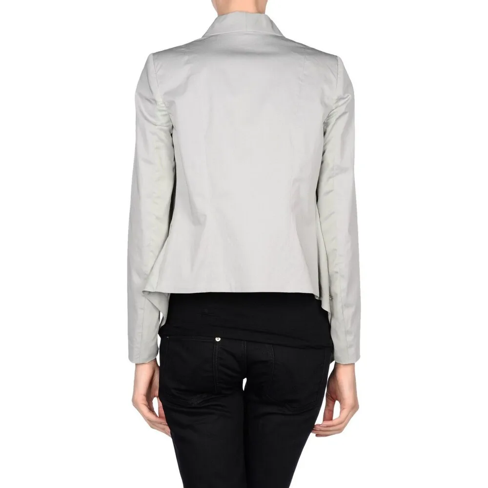 NWT New Womens 6 M Designer Patrizia Pepe White Jacket 42 Italy Flowy Asymmetric Size undefined - Image 3