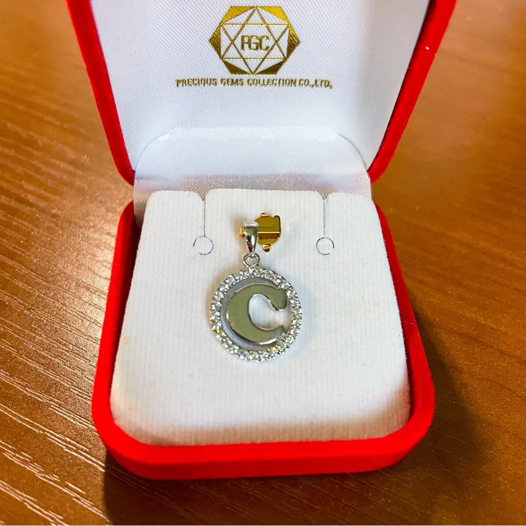 “C” Sterling Silver Necklace Pendant - Image 4