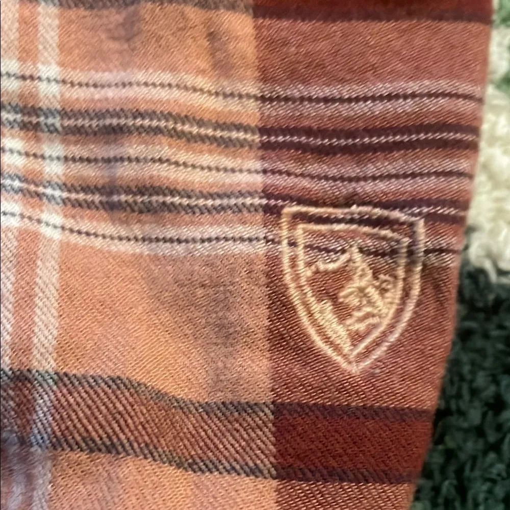 Kuhl Elsie Brown and Orange Plaid Button Down Shirt Small Gorpcore Granolagirl - Image 7