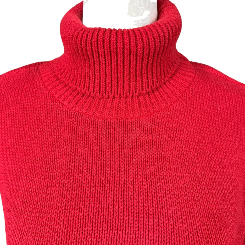Cambridge red long sleeve pullover turtleneck sweater women's size medium - Image 5