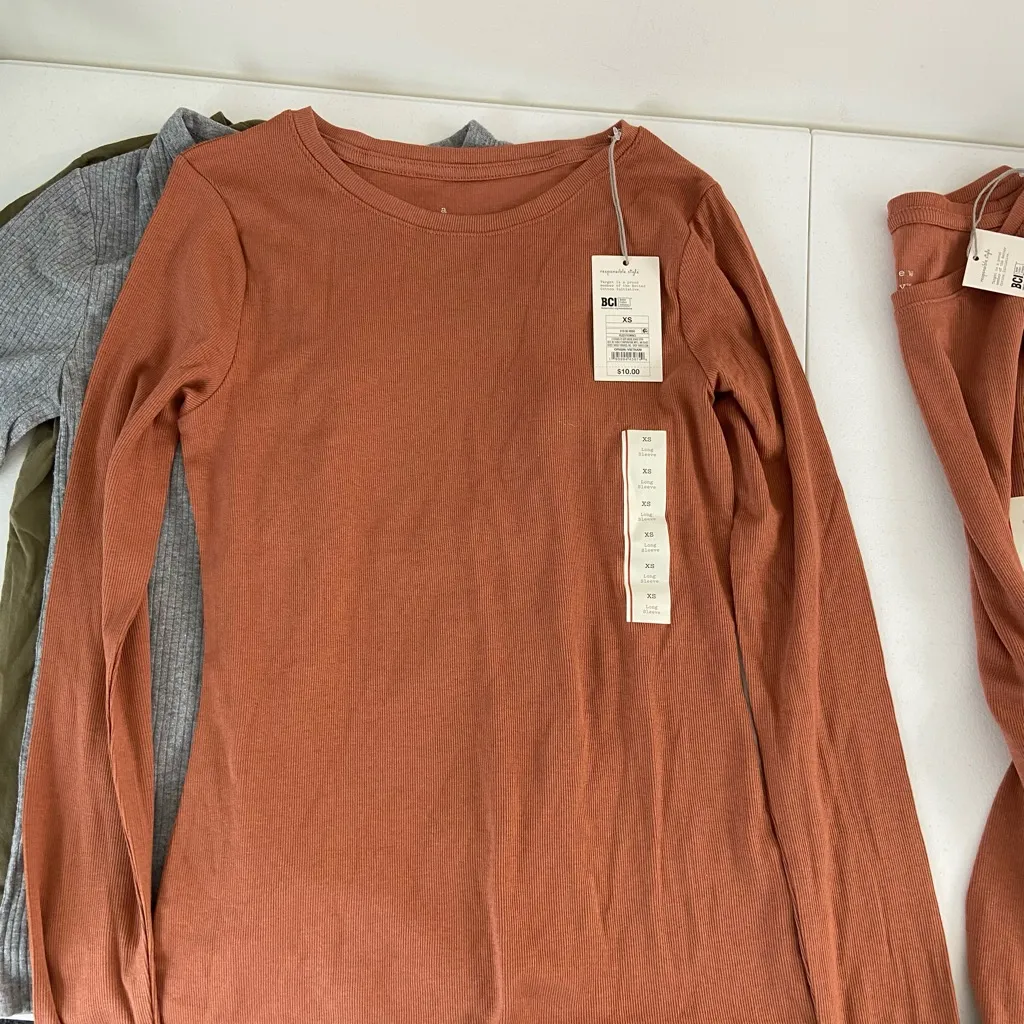 NEW/NWOT‎ Ralph Lauren A New Day women’s tshirt simple ribbed stretch bundle XS - Image 5