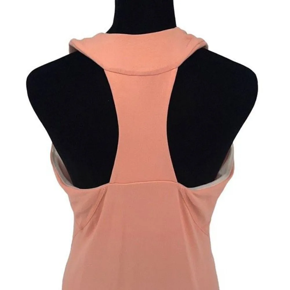 Lucy Activewear Jewel Neck Racerback Sleeveless Padded Athletic Dress Peach Larg Pink Size L - Image 5