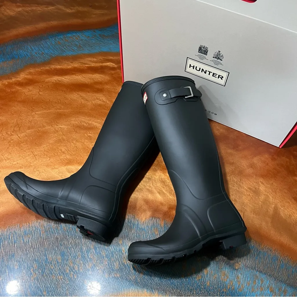 New Hunter Original Tall Matte Dark Slate Boots size 7  Classic - Image 2
