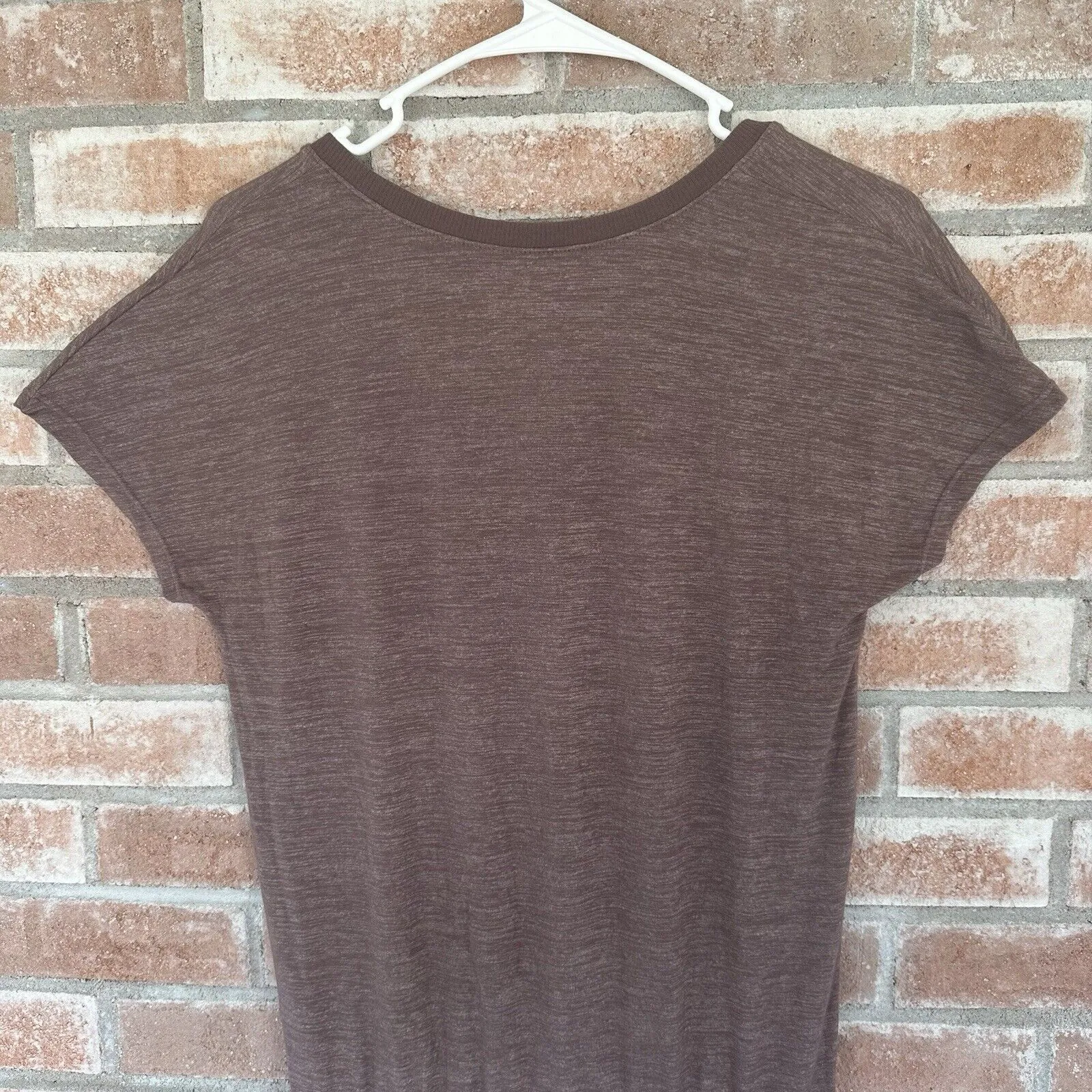 Athleta Odyssey Ruched Waist Tee Shirt Dress Mauve Purple XS - Image 7