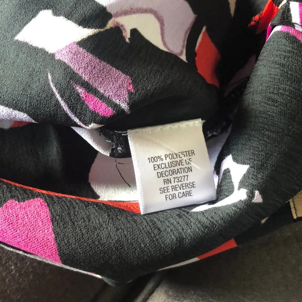 DANA BUCHMAN Colorful Tank Blouse Size Large - Image 8