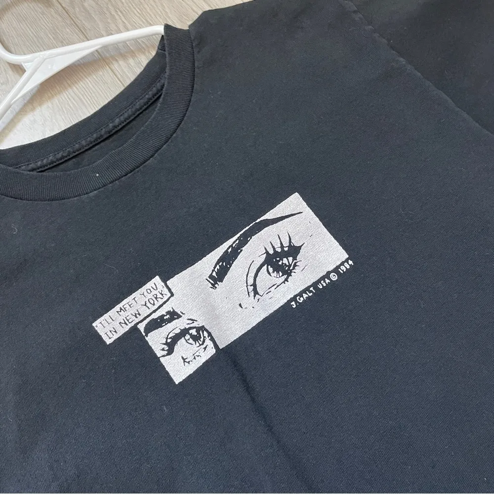 Brandy Melville Tshirt meet you in new york 1984 womens Black (one size) indie - Image 6