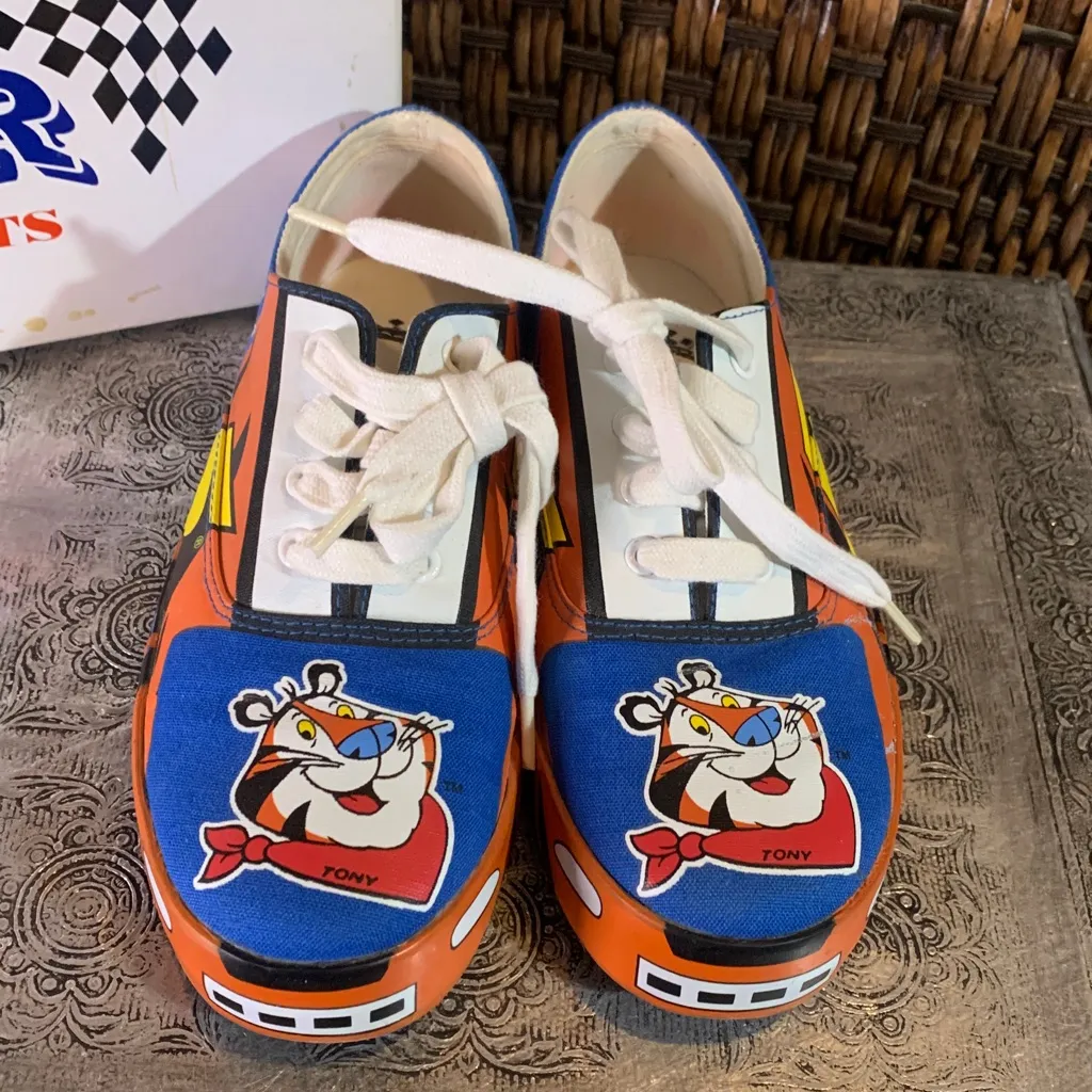 Vintage JER Sports NASCAR Advertising Sneakers Size 6 Women’s/4 Mens Blue - Image 2
